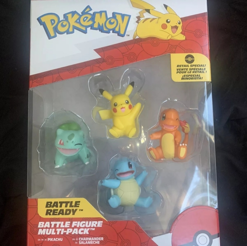 Jazwares Pokemon Battle Figures Pikachu, Bulbasaur